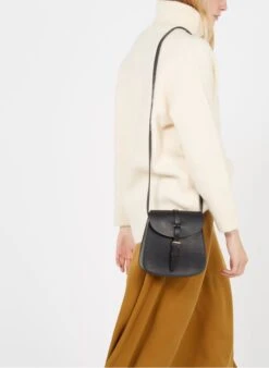 Mini-Umhängetasche Aus Leder Mit Schnalle In Schwarz -Soeur 2643284