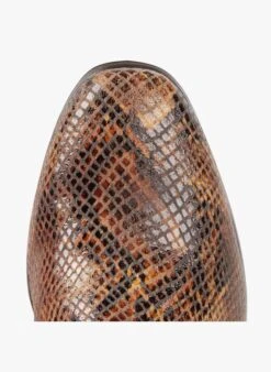 Soeur Bedruckte Lederstiefeletten In Python-Optik In Braun -Soeur 3025956