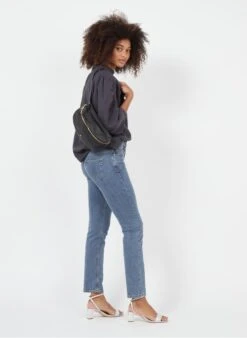 Leder-Hüfttasche Mit Reißverschluss In Schwarz -Soeur 3059061