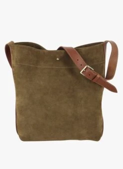 Schultertasche Aus Leder In Braun