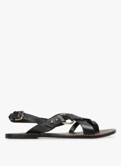 Soeur Flache Ledersandalen In Schwarz -Soeur 3456430
