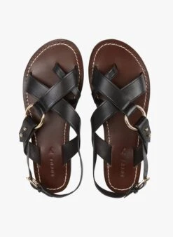 Soeur Flache Ledersandalen In Schwarz -Soeur 3456431