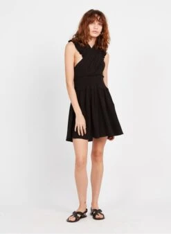 Soeur Flache Ledersandalen In Schwarz