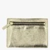 Portemonnaie Aus Metallic-Leder In Golden