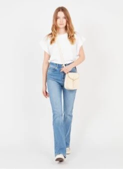 Mini-Umhängetasche Aus Leder Mit Schnalle In Beige -Soeur 3604863