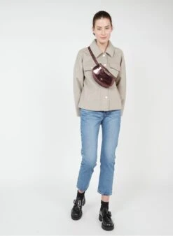 Hüfttasche Aus Metallic-Leder In Rot -Soeur 3768707