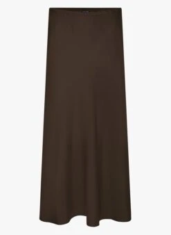 Soeur Weich Fallender Midirock Aus Satin In Khaki -Soeur 3984854