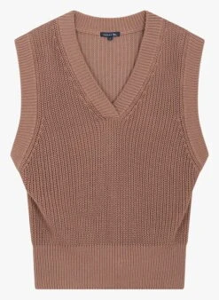 Soeur Baumwollpullover Mit V-Ausschnitt In Braun -Soeur 3984858