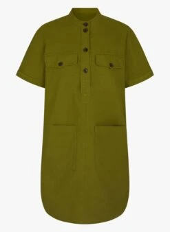 Soeur Kurzkleid Aus Baumwolle Gewaschen In Grun -Soeur 3984873