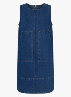 Soeur Kurzkleid Aus Baumwoll-Denim In Bleached Jeans -Soeur 3984880