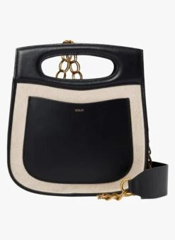 Soeur Umhängetasche Im Material-Mix In Beige