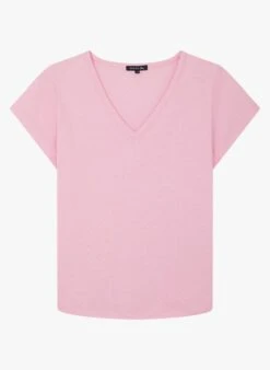 Soeur T-Shirt Aus Baumwoll-Mix Mit V-Ausschnitt In Rosa -Soeur 3984917