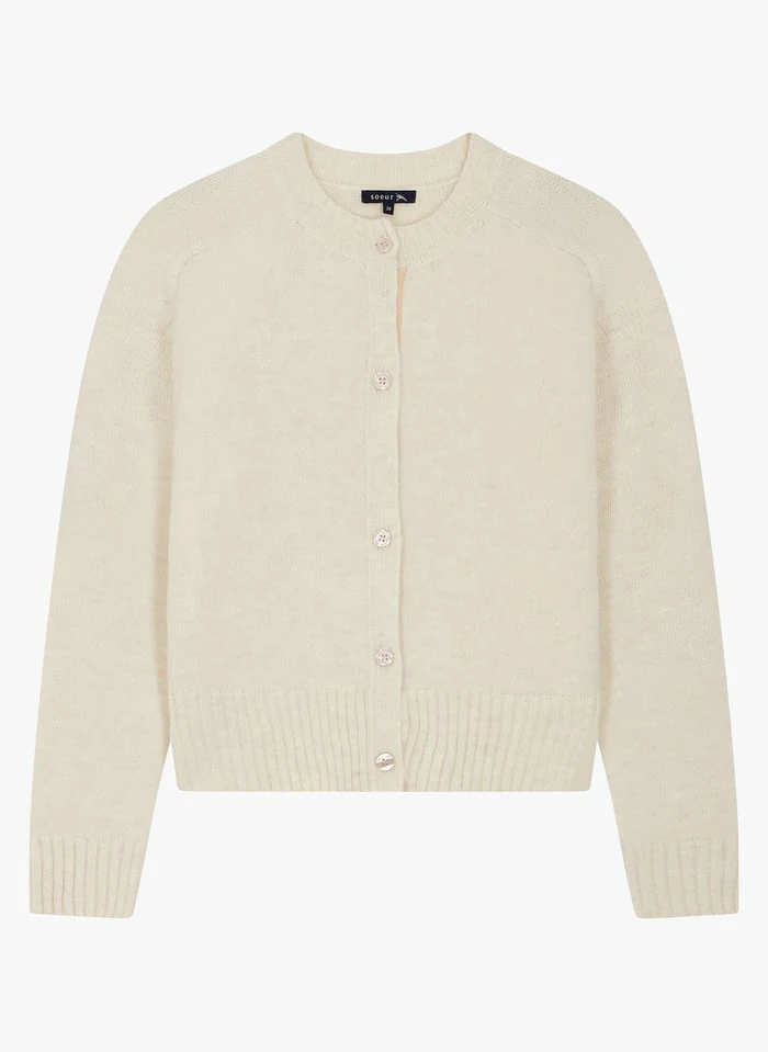 Soeur Kurze Strickjacke Zum Knöpfen In Beige 3 Soeur Kurze Strickjacke Zum Knöpfen In Beige – Bild 3