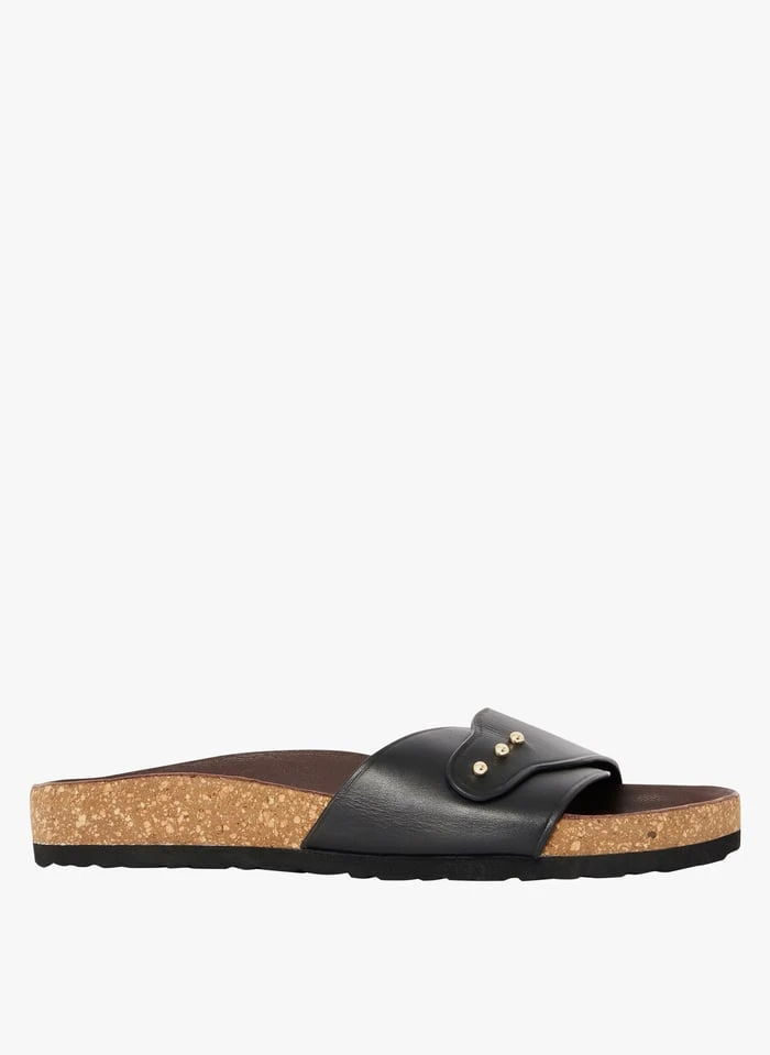 Soeur Flache Mules Aus Leder In Schwarz 1 Soeur Flache Mules Aus Leder In Schwarz