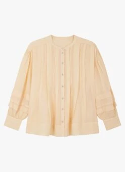 Soeur Weit Geschnittene Bluse Aus Ramie In Beige 7 Soeur Weit Geschnittene Bluse Aus Ramie In Beige -Soeur 3985016