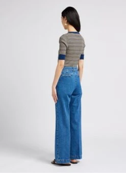 Soeur Gestreiftes Rundhals-T-Shirt Aus Baumwolle In Mehrfarbig -Soeur 4009691