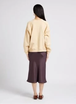 Soeur Weich Fallender Midirock Aus Satin In Khaki -Soeur 4009724 1