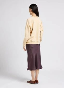 Soeur Weich Fallender Midirock Aus Satin In Khaki -Soeur 4009725