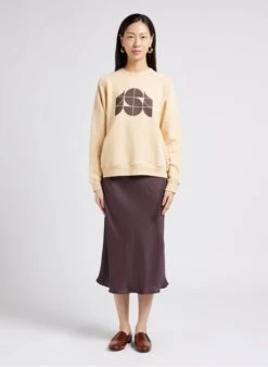 Soeur Weich Fallender Midirock Aus Satin In Khaki -Soeur 4009726 1