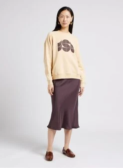 Soeur Weich Fallender Midirock Aus Satin In Khaki -Soeur 4009727