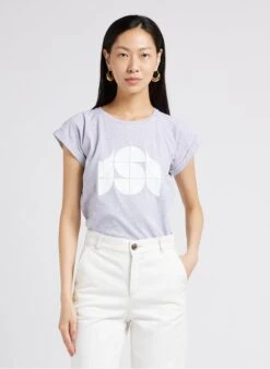 Soeur Rundhals-T-Shirt Aus Baumwolle In Grau