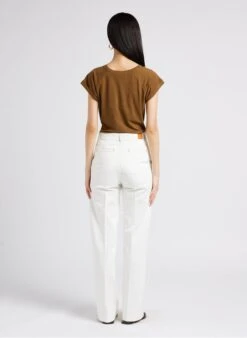 Soeur Rundhals-T-Shirt Aus Baumwoll-Mix Mit Siebdruck In Braun -Soeur 4009755