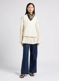 Soeur Krawattenschal Aus Wolle In Beige -Soeur 4009787 1