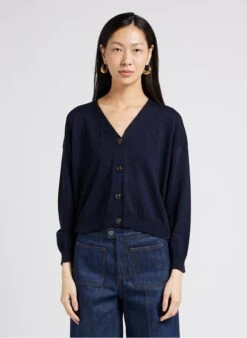 Soeur Geknöpfte Strickjacke Aus Wolle In Blau -Soeur 4009797