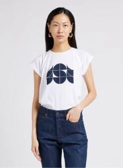 Soeur Rundhals-T-Shirt Aus Baumwoll-Mix Mit Siebdruck In Weiß