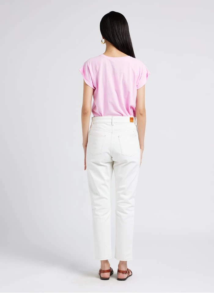 Soeur Rundhals-T-Shirt Aus Baumwoll-Mix Mit Siebdruck In Rosa 5 Soeur Rundhals-T-Shirt Aus Baumwoll-Mix Mit Siebdruck In Rosa – Bild 5