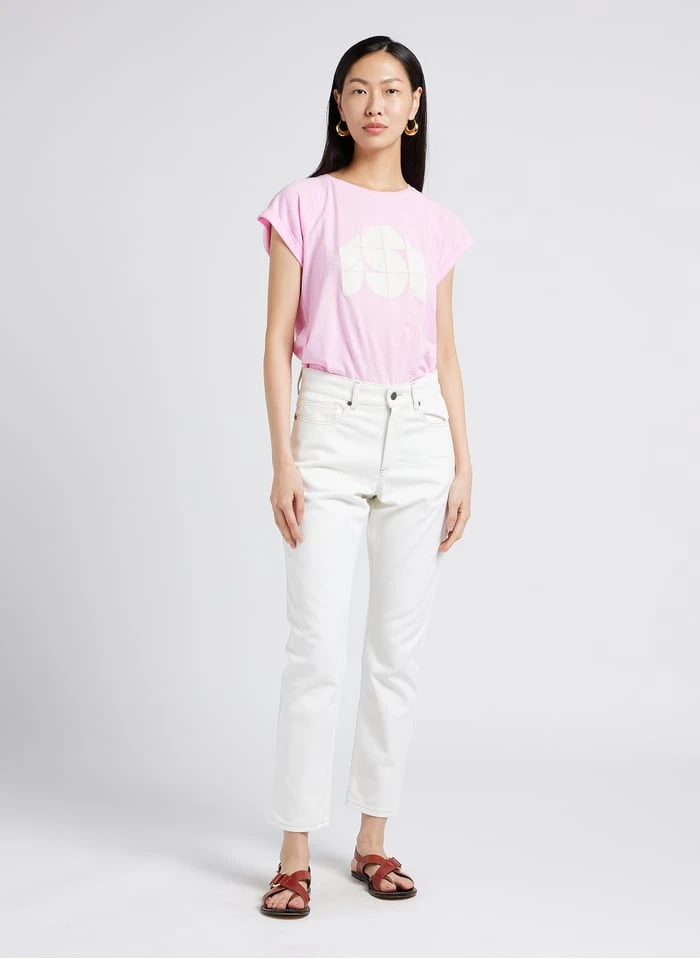 Soeur Rundhals-T-Shirt Aus Baumwoll-Mix Mit Siebdruck In Rosa 4 Soeur Rundhals-T-Shirt Aus Baumwoll-Mix Mit Siebdruck In Rosa – Bild 4