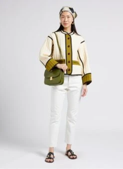 Soeur Baumwolljacke Mit Rundhalskragen In Beige -Soeur 4009822