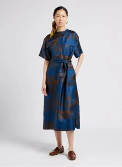 Soeur Midi-Seidenkleid Mit Print In Mehrfarbig