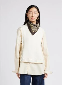 Soeur Krawattenschal Aus Wolle In Beige