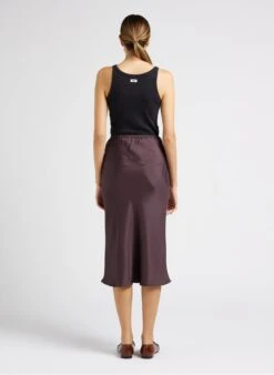 Soeur Weich Fallender Midirock Aus Satin In Khaki -Soeur 4012157