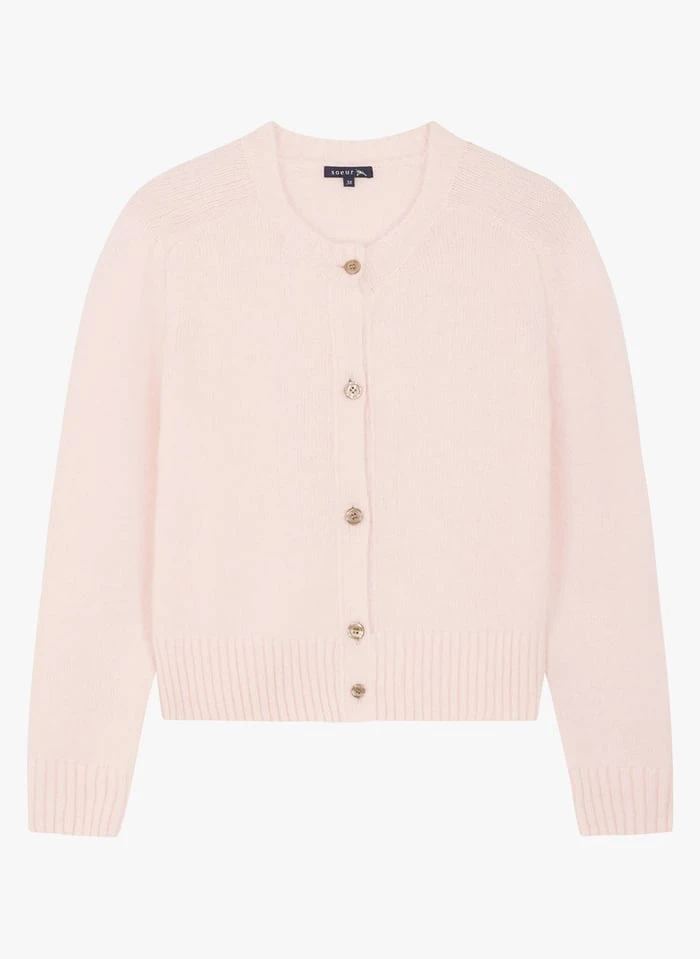 Soeur Kurze Strickjacke Zum Knöpfen In Rosa 3 Soeur Kurze Strickjacke Zum Knöpfen In Rosa – Bild 3