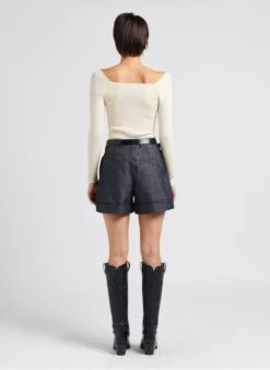 Soeur Weite Shorts Aus Baumwoll-Denim In Jeans Ohne Waschung -Soeur 4033242