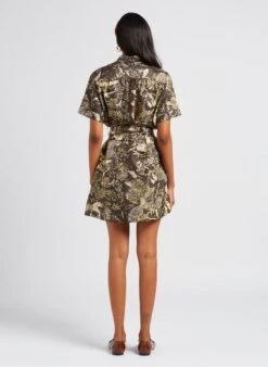 Soeur Kurzes Seidenkleid Mit Klassischem Kragen Und Print In Mehrfarbig -Soeur 4047377