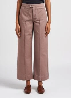 Soeur Weit Geschnittene 7/8-Jeans In Violett