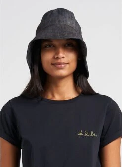 Soeur Bucket Hat Aus Baumwoll-Denim In Jeans Ohne Waschung