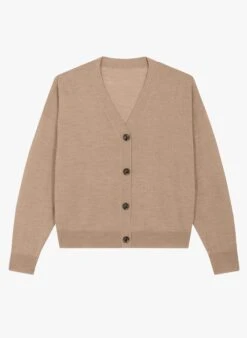 Soeur Strickjacke Aus Wolle Mit V-Ausschnitt In Beige -Soeur 4056822