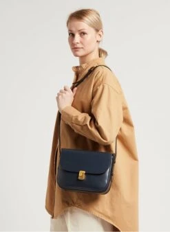 Soeur Umhängetasche Aus Glacé-Leder In Blau -Soeur 4065678