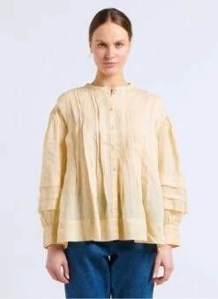 Soeur Weit Geschnittene Bluse Aus Ramie In Beige