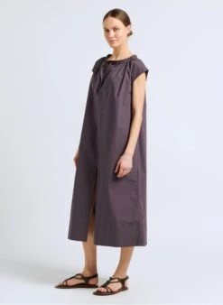 Soeur Maxikleid Aus Baumwoll-Popeline In Grau -Soeur 4092367