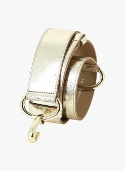 Gürtel Aus Spaltleder In Golden -Soeur 4132254