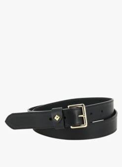 Gürtel Aus Glattleder In Schwarz