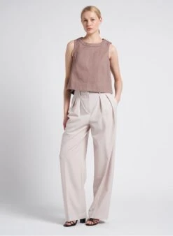 Soeur Rundhals-Top Aus Baumwoll-Canvas In Violett -Soeur 4151270