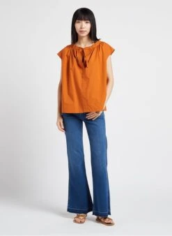 Soeur Top Aus Baumwoll-Popeline In Orange -Soeur 4156376