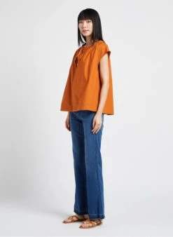 Soeur Top Aus Baumwoll-Popeline In Orange -Soeur 4156380