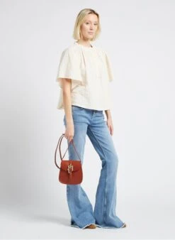 Kleine Umhängetasche Aus Leder In Braun -Soeur 4170353